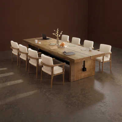 Large Banquet Solid Wood Dining Table, Rectangular Kitchen Dining Table | Wayfair North America