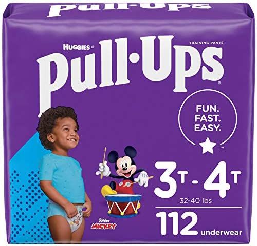 Pull-Ups Boys' Potty Training Pants Training Underwear, 3T-4T, 28 Count (Pack of 4), One Month Su... | Amazon (US)