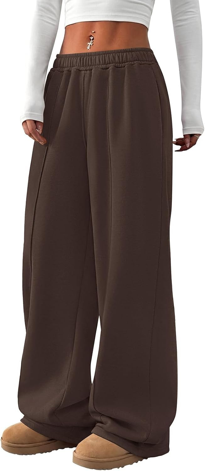 PRETTYGARDEN Fall Womens Sweatpants Baggy Wide Leg Pants with Pockets | Amazon (US)