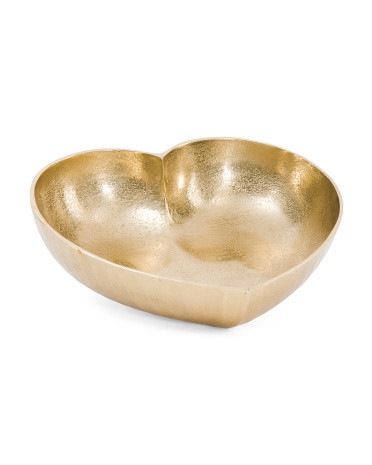 Gold Tone Heart Shaped Bowl | TJ Maxx