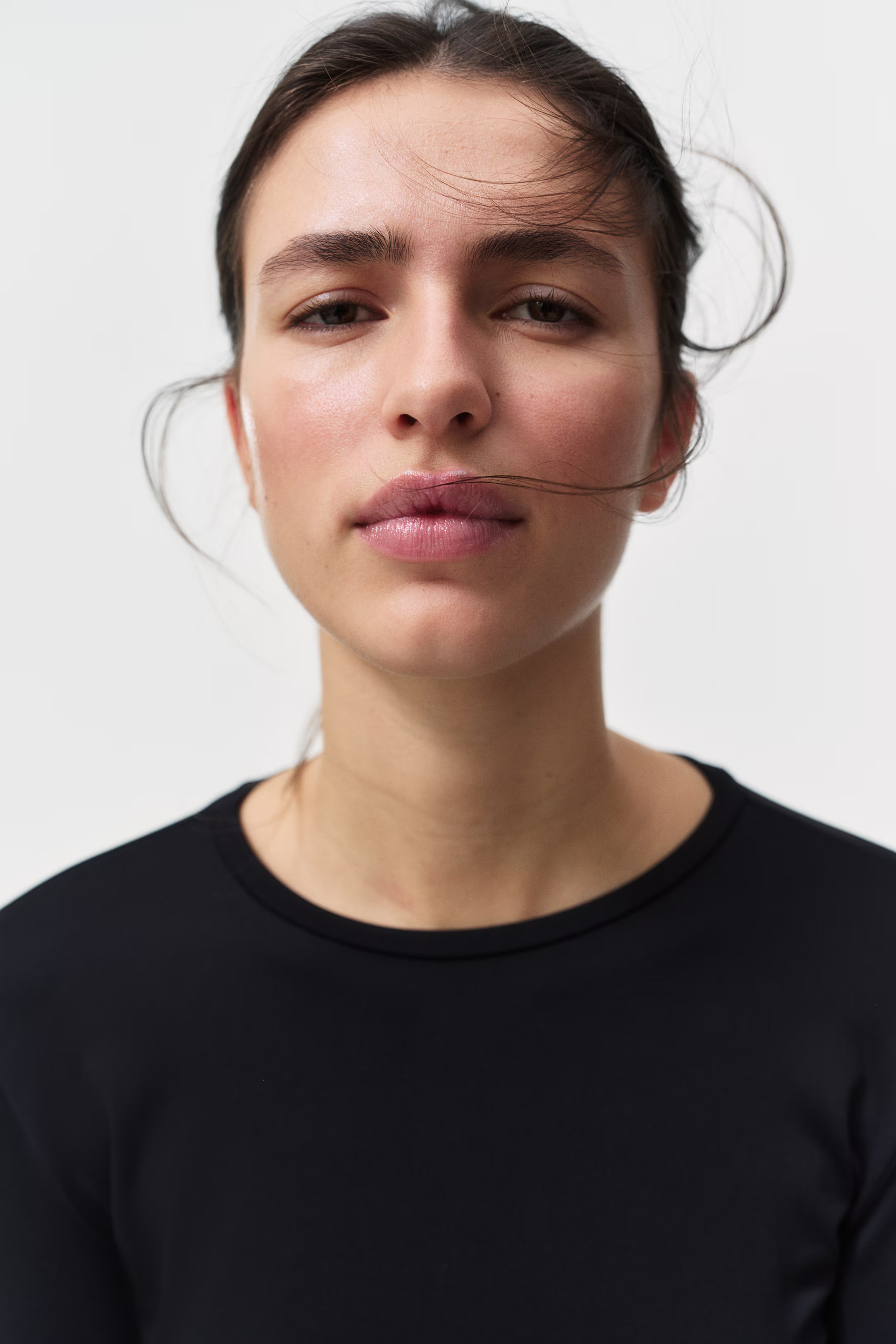 Long-sleeved microfibre top - Black - Ladies | H&M GB | H&M (UK, MY, IN, SG, PH, TW, HK)