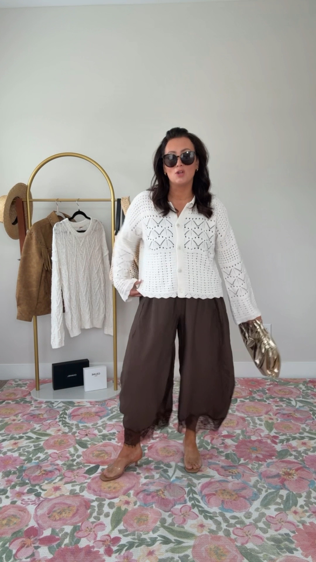 4 WAYS TARGET CARDIGAN 
• medium cardigan 
• small pants - run big 
• heels true to size 

#LTKPetite #LTKootd #LTKgrwm