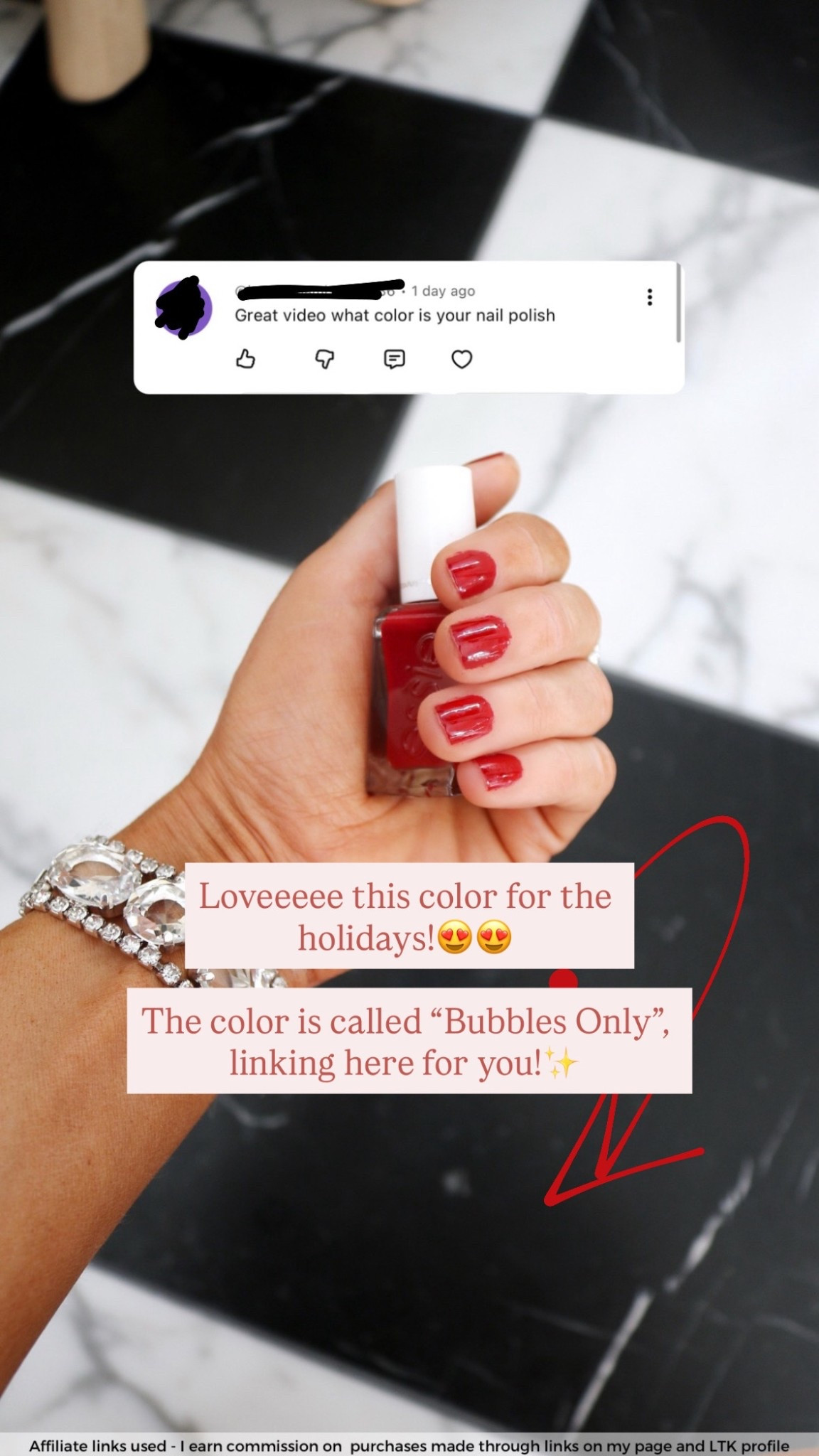 Red holiday nail polish 

#LTKHoliday #LTKBeauty