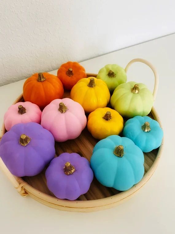 Rainbow Mini Pumpkins. | Etsy (US)