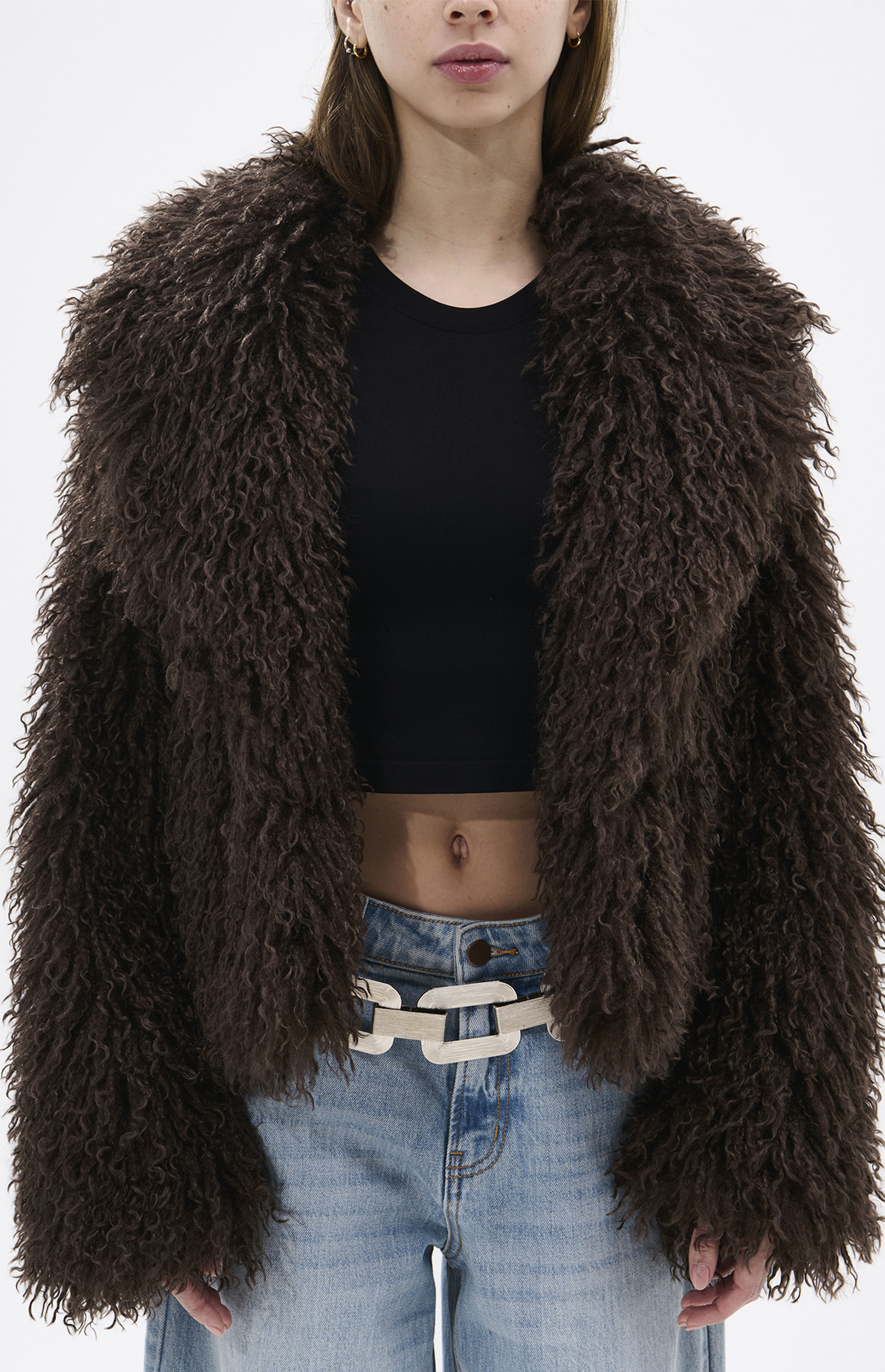 AZALEA WANG Ruperta Brown Faux Fur Jacket | PacSun | PacSun