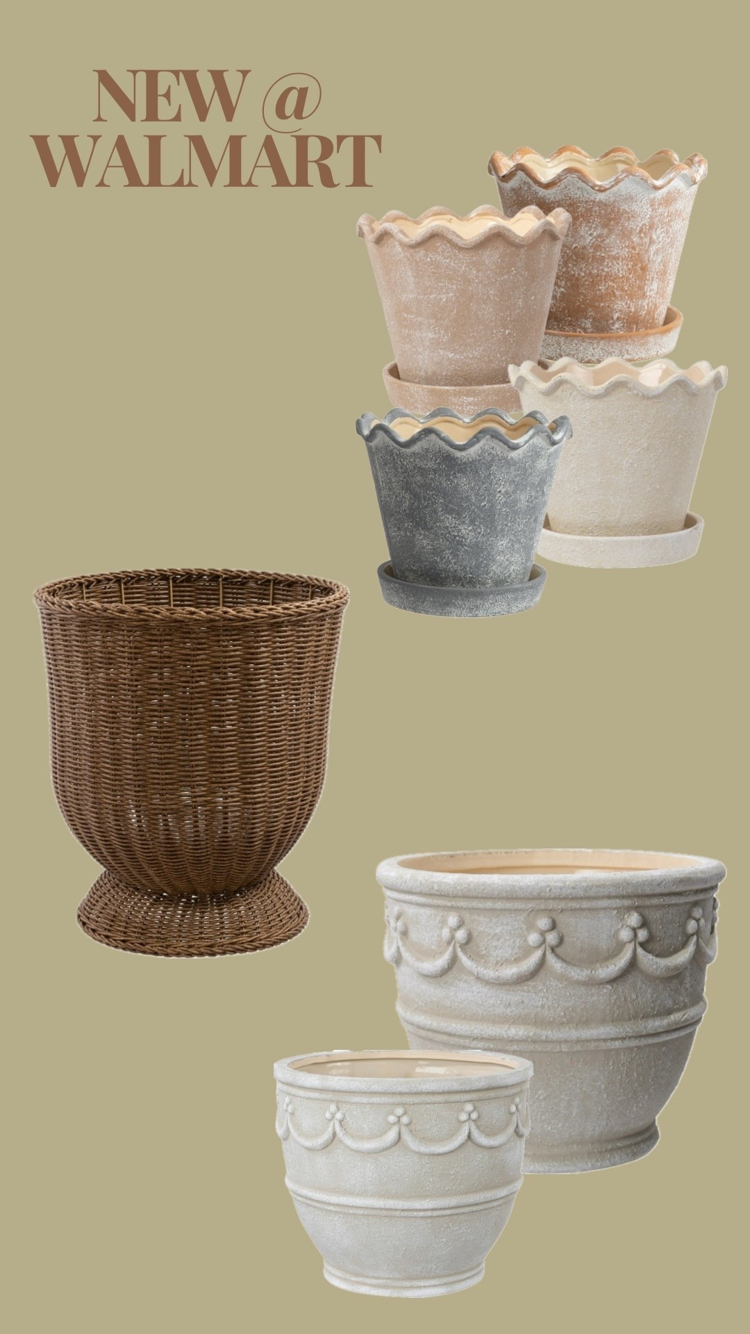 New outdoor at Walmart! 

Pottery barn look for less, Walmart patio, outdoor planter 

#LTKHome #LTKSaleAlert #LTKFindsUnder50