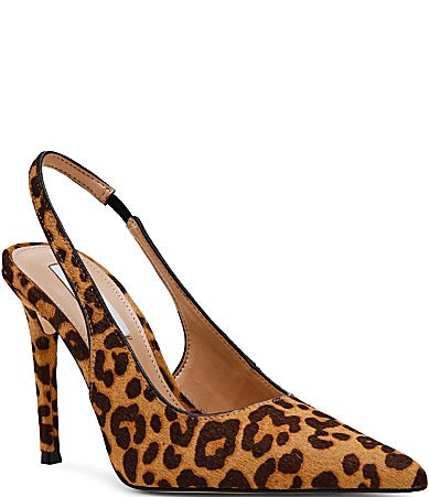 Steve Madden Reyes-L Leopard Print Calf Hair Slingback Pumps - 9 | Dillard's