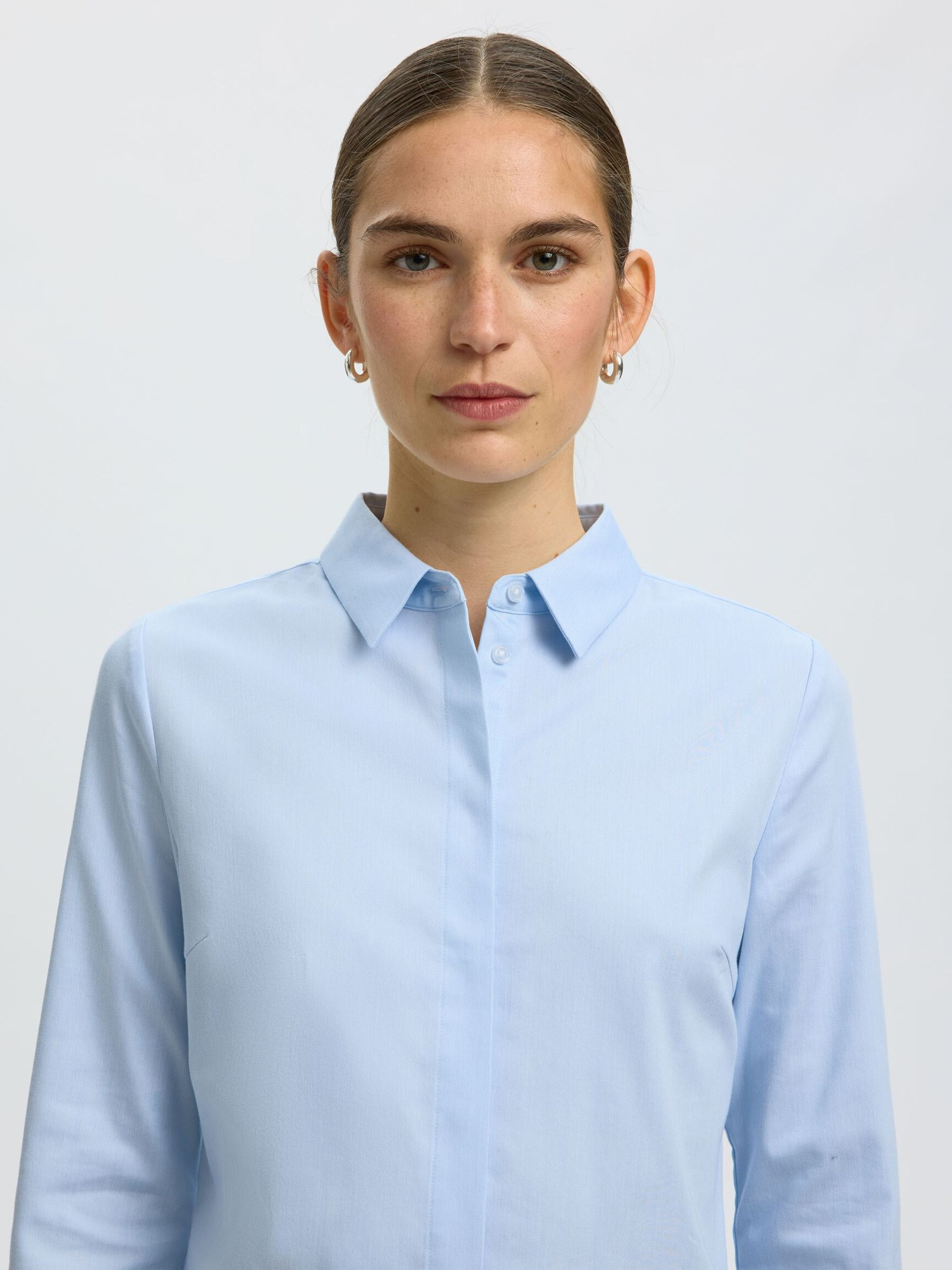 FITTED  LONG SLEEVED SHIRT | Selected