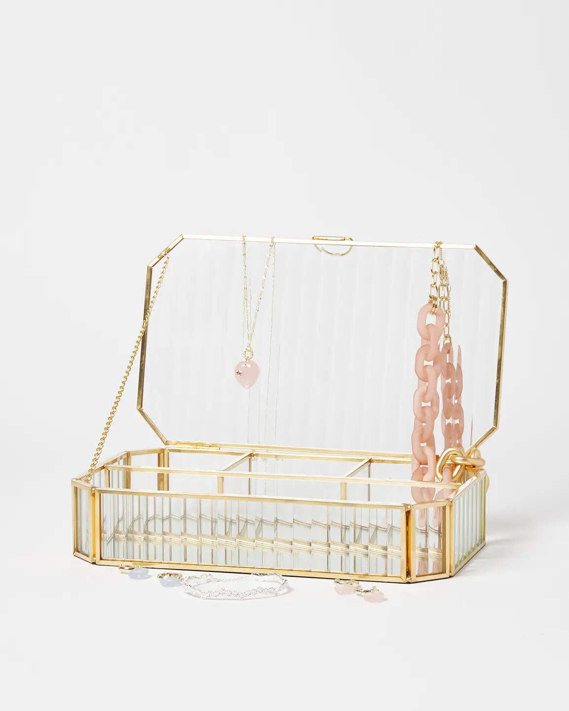 Loire Gold & Glass Jewellery Box | Oliver Bonas IE | Oliver Bonas (Global)