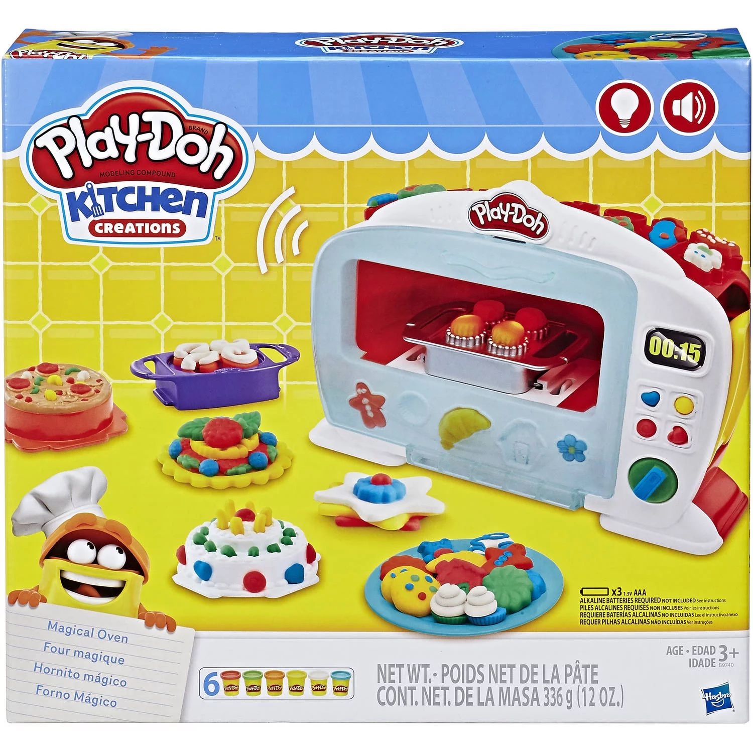 Play-Doh Kitchen Creations Magical Oven Food Set with 6 Cans of Play-Doh - Walmart.com | Walmart (US)