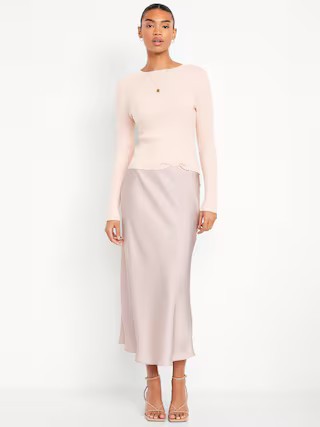 Satin Maxi Skirt | Old Navy (US)