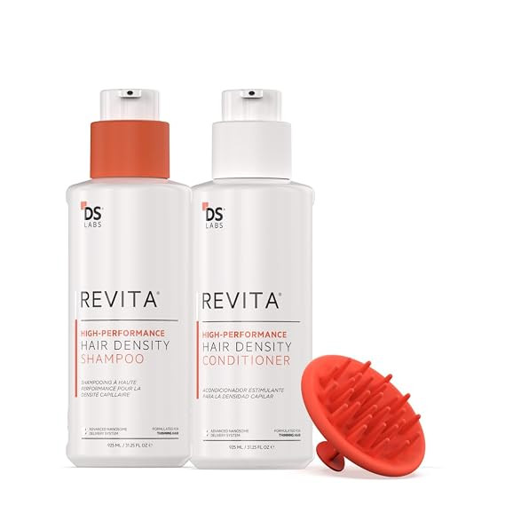 DS Labs Revita Shampoo & Conditioner 925mL & Scalp Massager– High-Performance Hair Density Kit,... | Amazon (US)