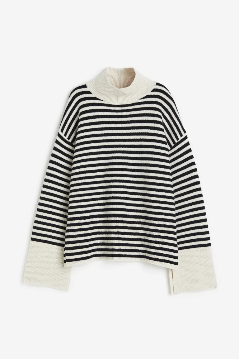 Oversized Pullover mit Turtleneck | H&M (DE, AT, CH, NL, FI)