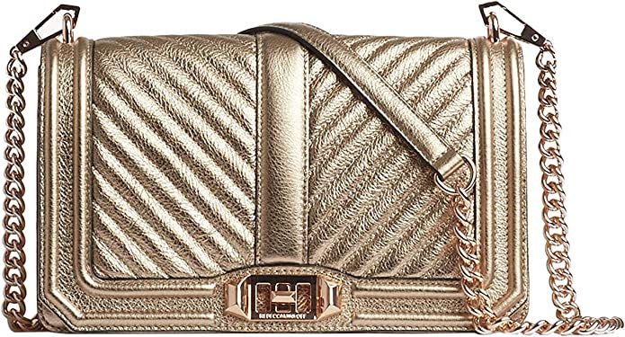 Rebecca Minkoff Chevron Quilted Love Crossbody | Amazon (US)