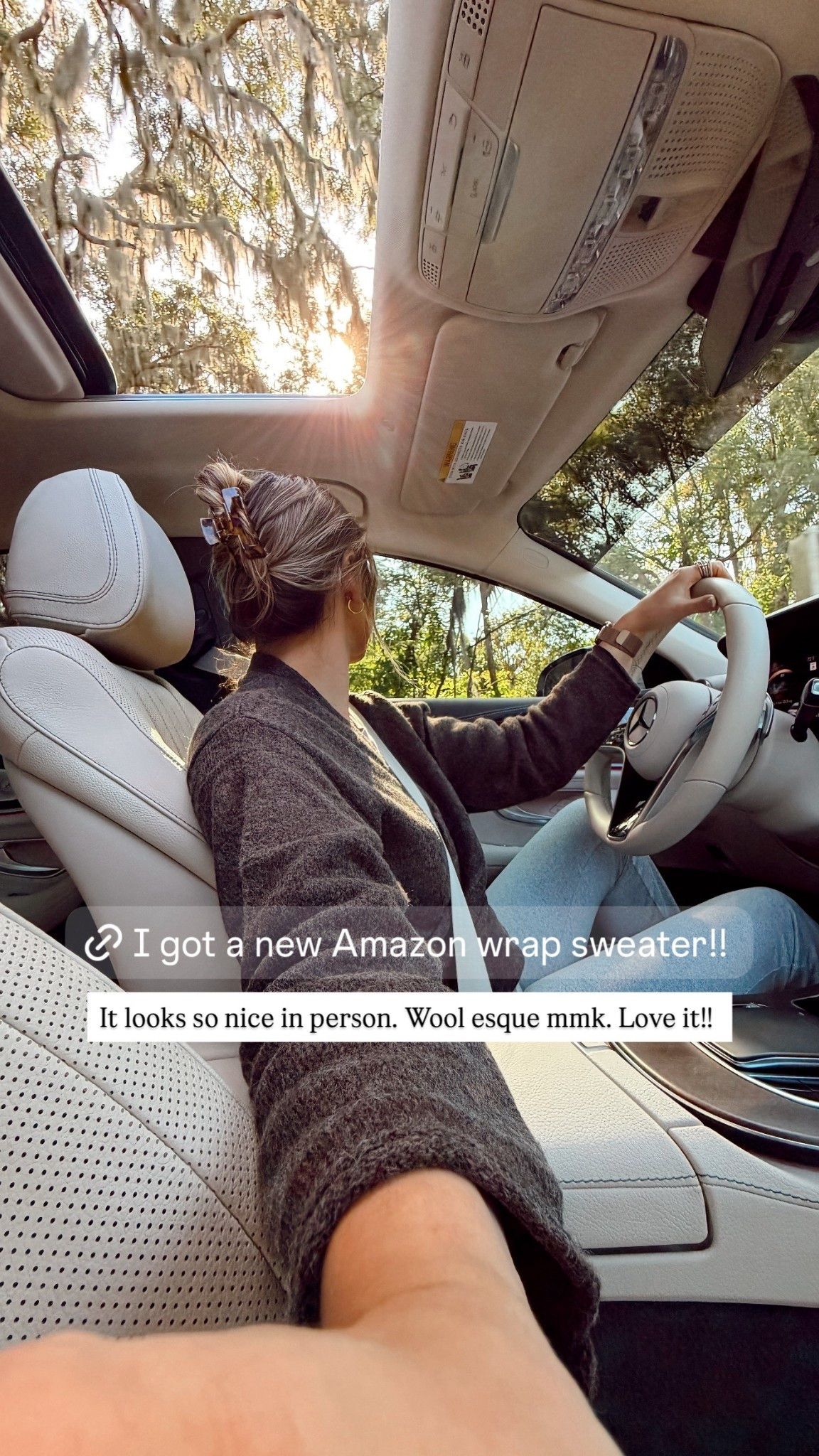 New Amazon wrap sweater! Wearing small in brown. I love it!! Looks so nice in person. Looks expensive!! Free people for less vibes  

#LTKdayinmylife #LTKGiftGuide #LTKHoliday