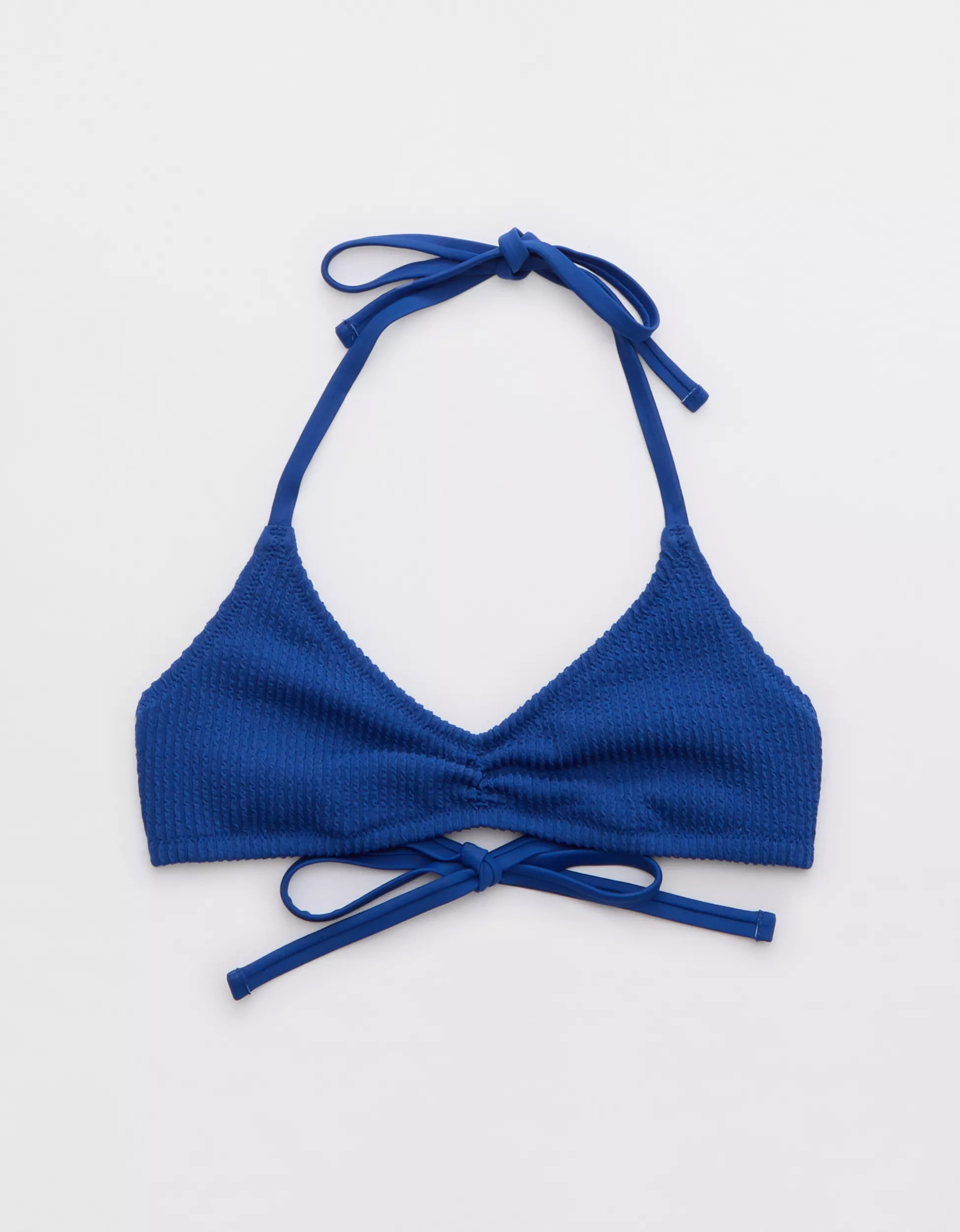 Aerie Crinkle Halter Voop Bikini Top | Aerie
