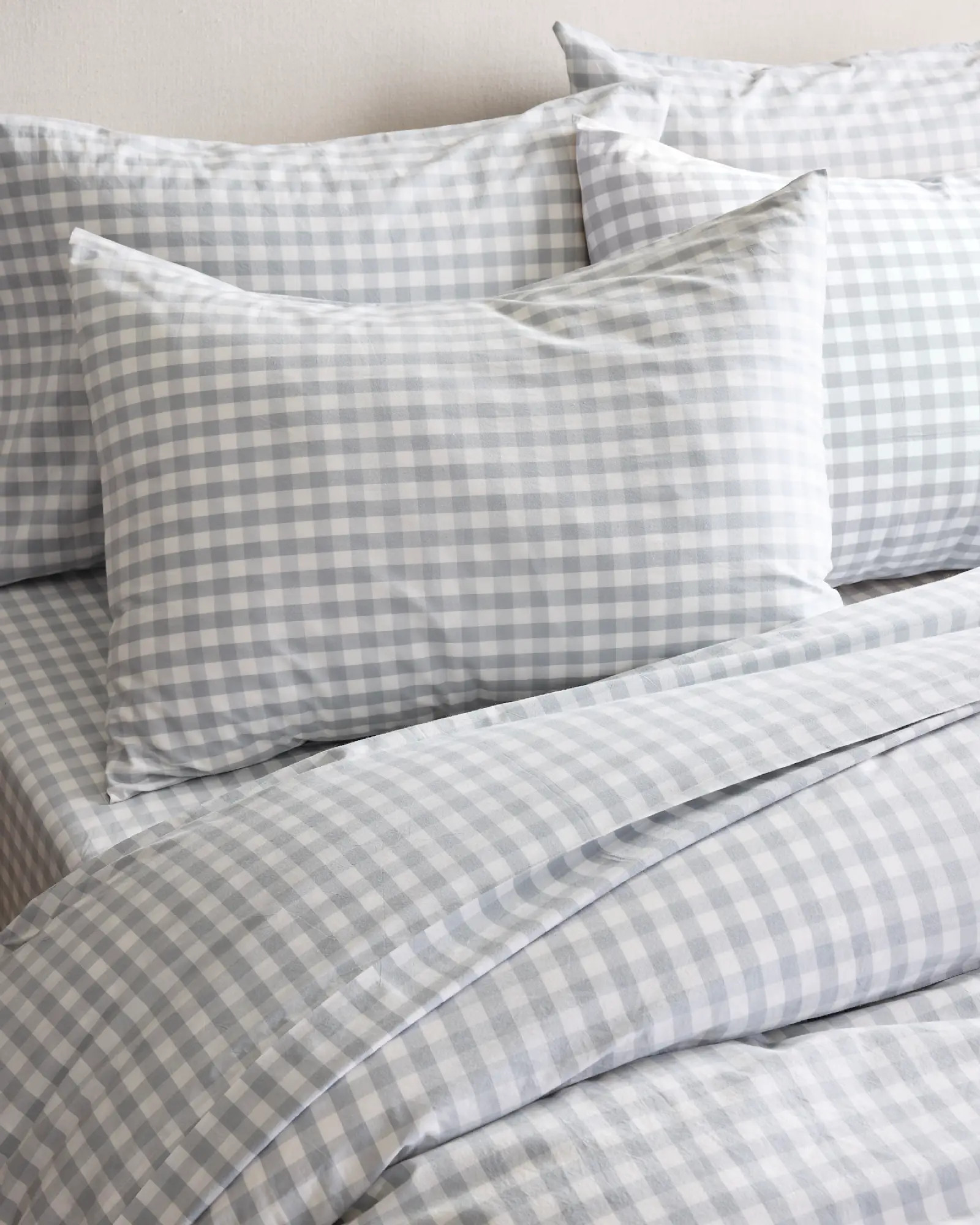 Classic Organic Percale Gingham Deluxe Bedding Bundle | Quince