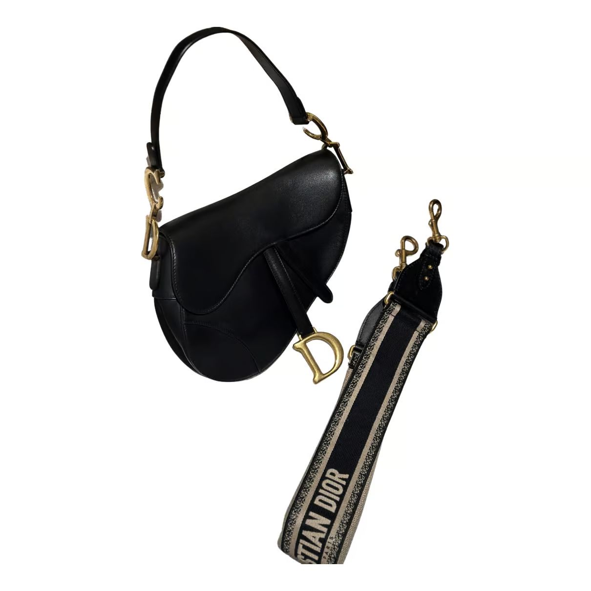 Saddle leather handbag Dior Black in Leather - 36658143 | Vestiaire Collective (Global)