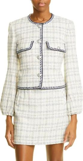 Veronica Beard Brim Embroidered Collarless Blazer | Nordstrom | Nordstrom