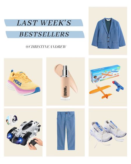 Last week’s bestsellers 🤍  my boys have this blue suit, it’s perfect for Easter! 

Toddler boy Easter suit; kids Easter outfit; boy Easter outfit; toddler suit; Hoka sneakers; oncloud sneakers; H&M; Sephora; running sneakers; remote control car; makeup by Mario foundation; Christine Andrew 

#LTKshoecrush #LTKkids #LTKfamily