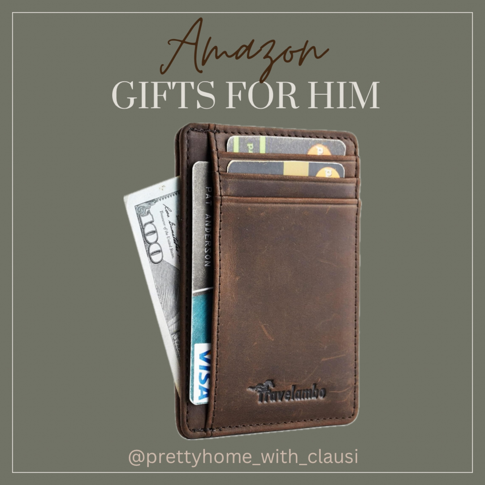 Leather slim wallet with RFID blocking. Perfect gift for him.
Stocking stuffer.

#LTKsalealert #LTKmens #LTKGiftGuide