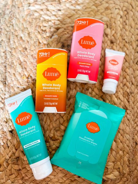 Obsessed with my Lume.

Lume Whole Body Deodorant For Women & Men - Starter Pack - Solid Stick, Invisible Cream Tube, Acidified Body Wash Mini & Deodorant Wipes - Aluminum & Baking Soda Free Odor Control
Peone Rose | Toasted coconut. 

#LTKBeauty #LTKFindsUnder50 #LTKActive