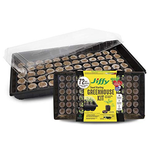 Jiffy Seed Starter Tray Kit, 72 Cell 36mm Peat Pellets with Bonus SUPERthrive and Plant Labels - 2 Pack, 144 Pellets Total | Amazon (US)