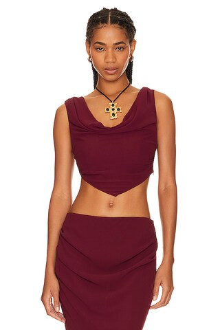 LOBA Antonella Corset Top in Burgundy from Revolve.com | Revolve Clothing (Global)