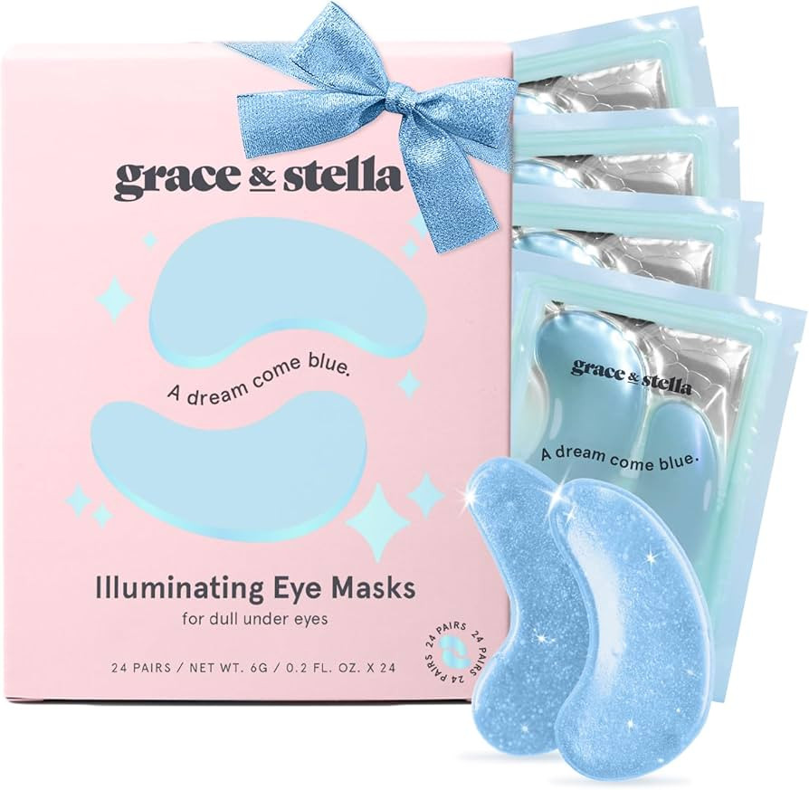 grace & stella Award Winning Under Eye Mask (Blue, 24 Pairs) Reduce Dark Circles, Puffy Eyes, Und... | Amazon (US)