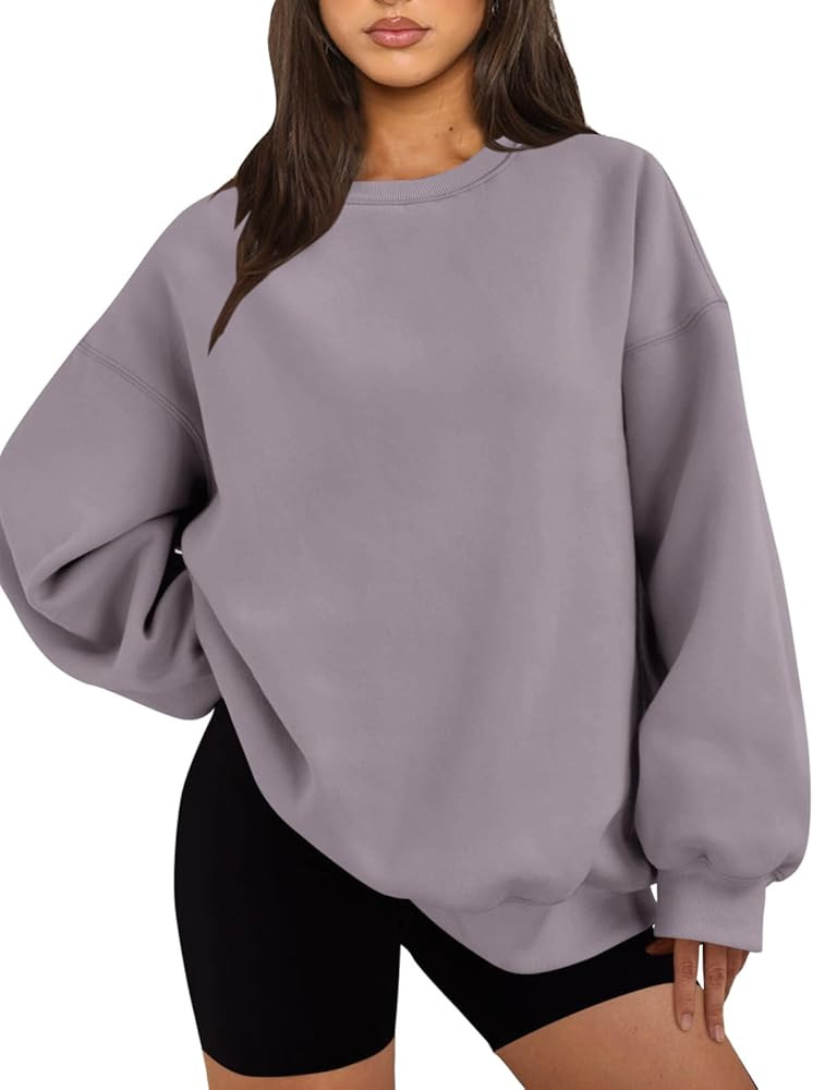 Oversized Sweatshirt for Women Fleece Crewneck Long Sleeve Loose Casual Pullover Top Fall Winter ... | Amazon (US)