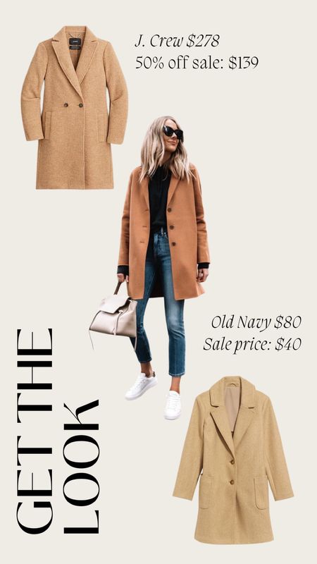 Camel Overcoat with Jeans and Sneakers… snag one of these two coats on sale right now for Black Friday!

#LTKSeasonal #LTKstyletip #LTKsalealert