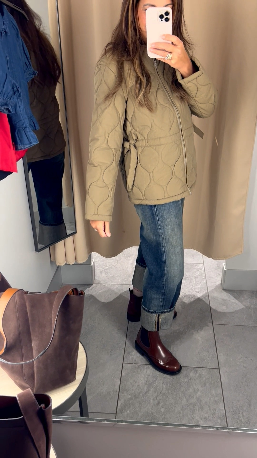 Just acquired this quilted jacket. I’ve been wanting one for a while and this one doesn’t make me feel or look boxy. It’s thick and warm yet comfortable and easy to move around. Love this for running errands or casual outings! 

#LTKFindsUnder100 #LTKgrwm #LTKootd