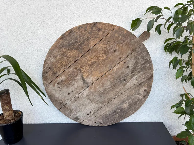 Vintage Turkish Wooden Bread Board: Rustic Farmhouse Kitchen Decor - Etsy | Etsy (US)