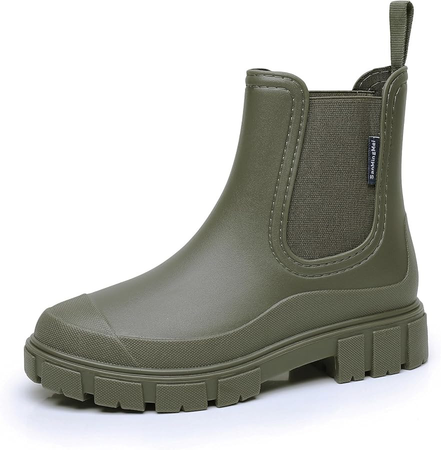 DRECAGE Wellies Boots Women Waterproof Short Chelsea Fashion Ladies Comfortable Rain Boots Outdoo... | Amazon (UK)