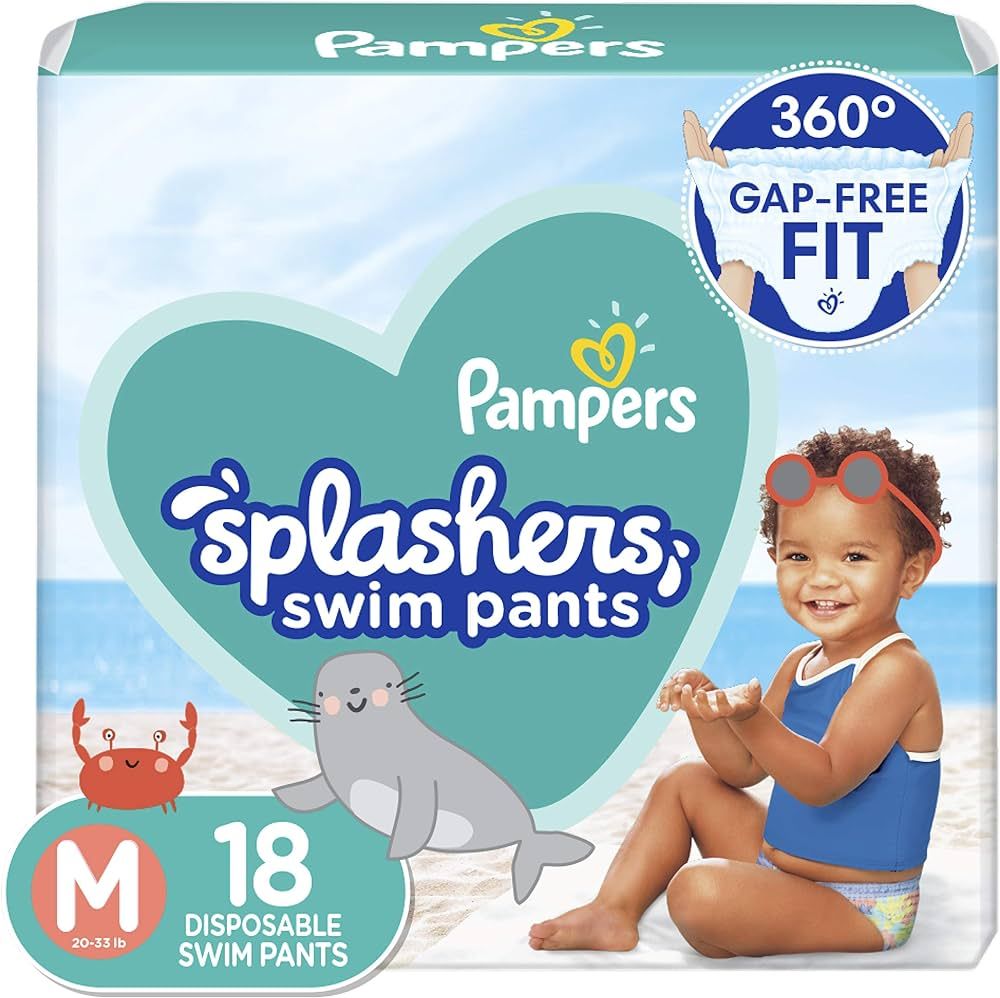 Pampers Splashers Swim Diapers Size M 18 Count | Amazon (US)