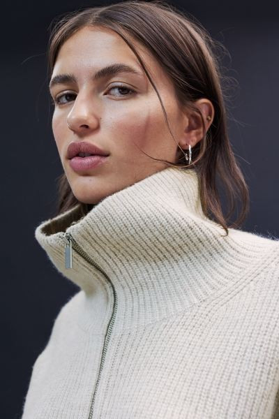 Rib-knit Half-zip Sweater | H&M (US + CA)