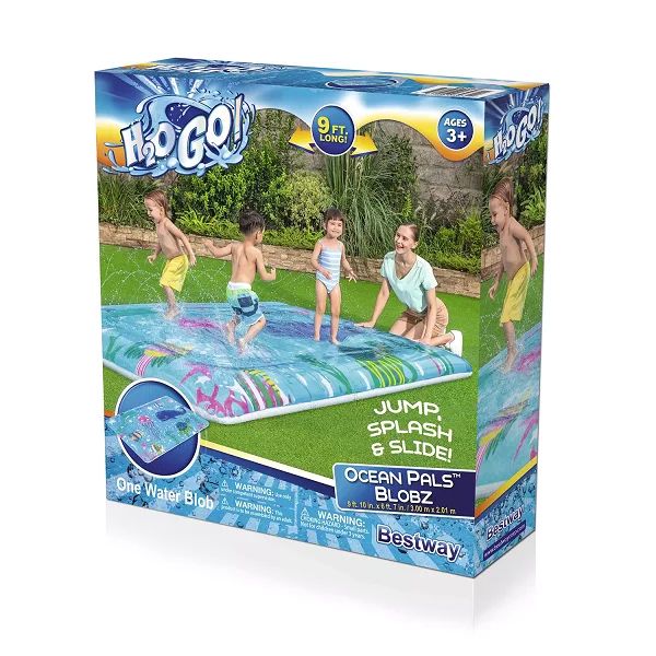 Bestway 52467 H2OGO! Ocean Pals Blobz Water-Filled Splash Pad 9 ft 10 in x 6 ft 6 in - Walmart.co... | Walmart (US)