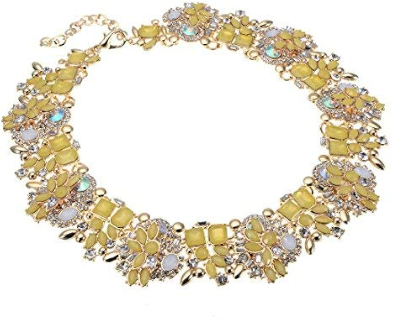 Crystal Rhinestone Statement Necklace, Vintage Chunky Chain Choker Collar Bib Statement Necklace ... | Amazon (US)