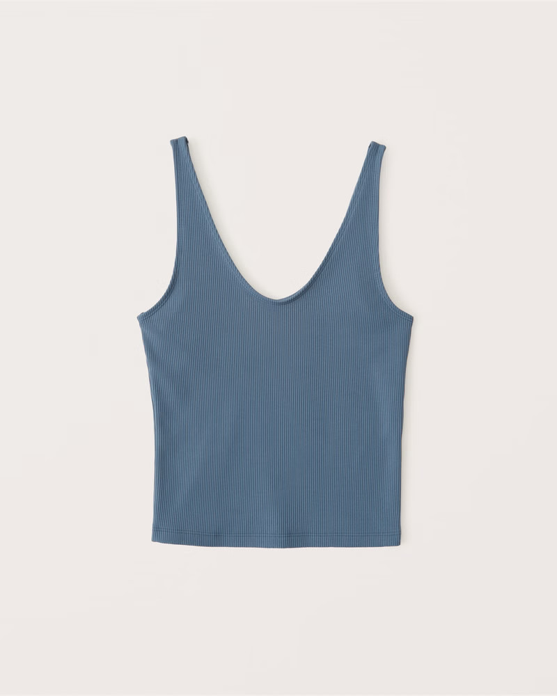 Seamless Ribbed Scoopneck Tank | Abercrombie & Fitch (US)