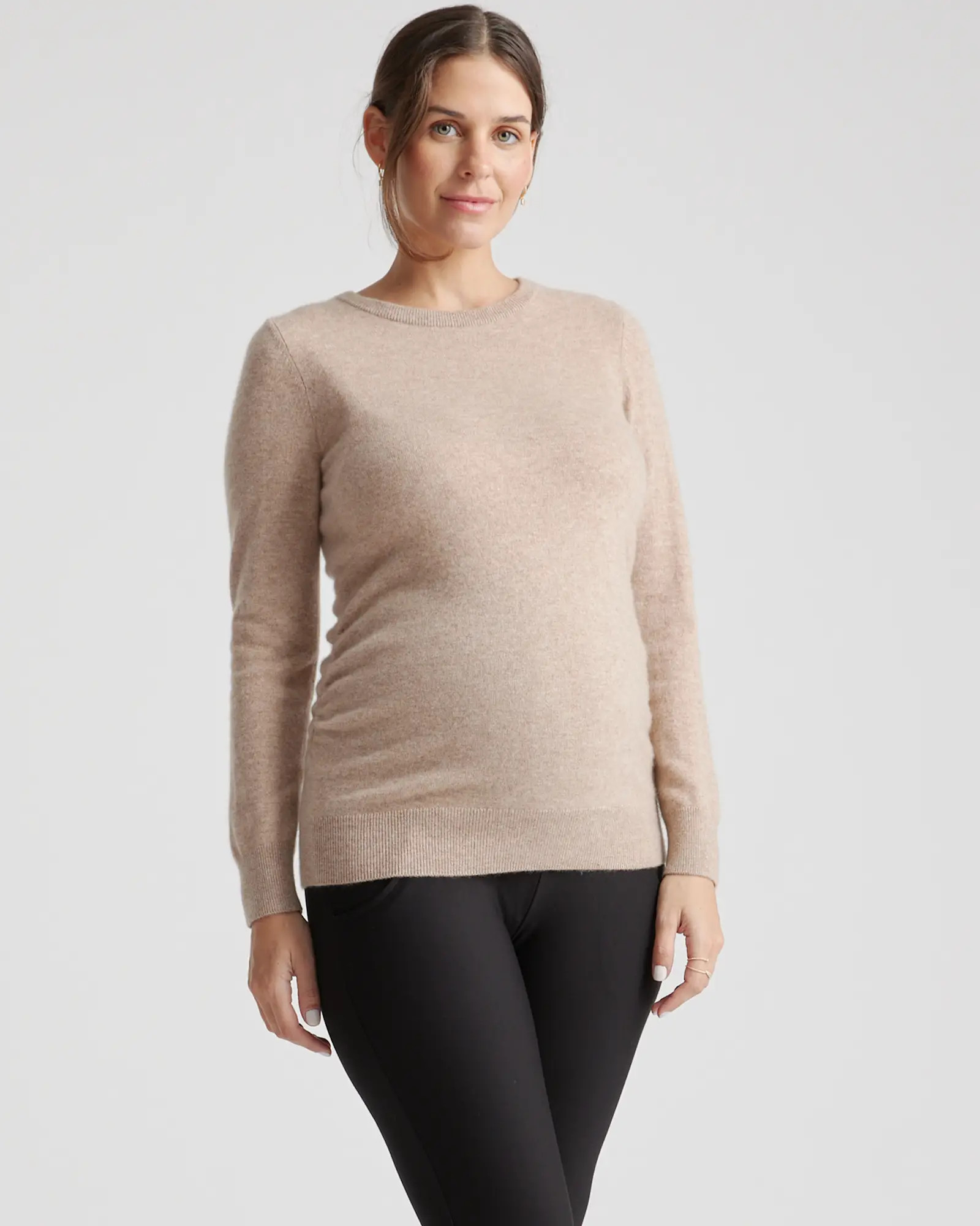 Mongolian Cashmere Maternity Crewneck Sweater | Quince