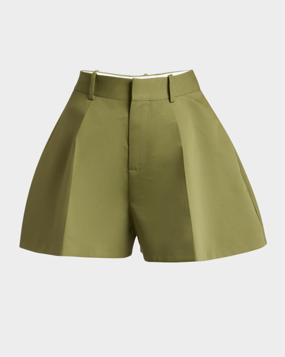 Loewe Trapeze Flared Mini Shorts | Neiman Marcus