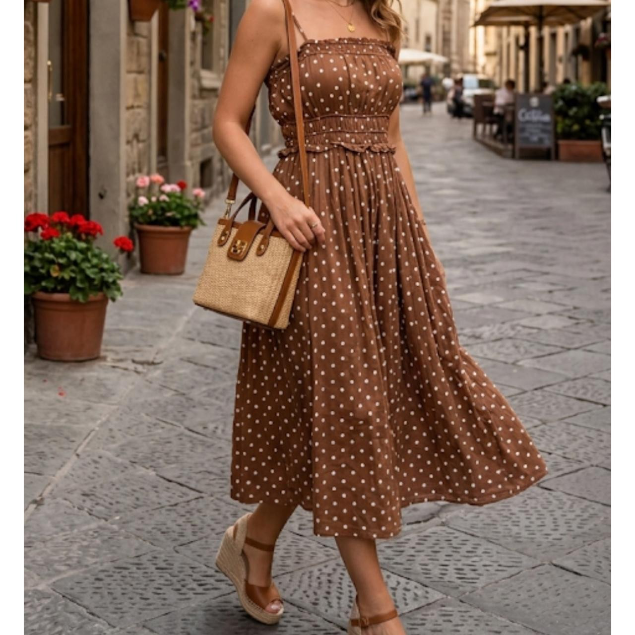 Maurices Women's Dress - Brown/Tan - M | Depop US