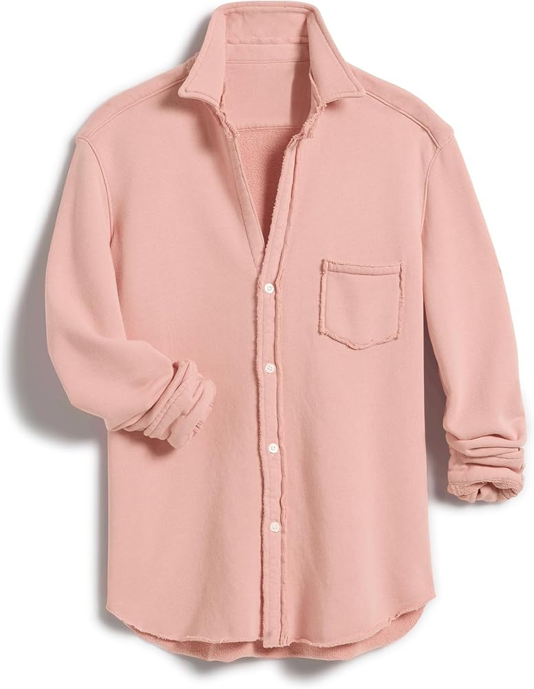 Hixiaohe Relaxed Button-Up Shirt Womens Tops Collared Long Sleeve Work Blouse V Neck Shirts Busin... | Amazon (US)