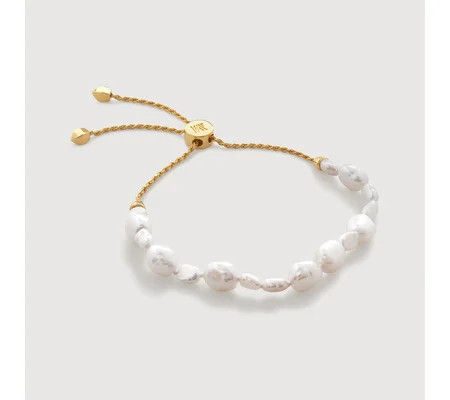 Nura Irregular Pearl Friendship Bracelet | Monica Vinader (Global)