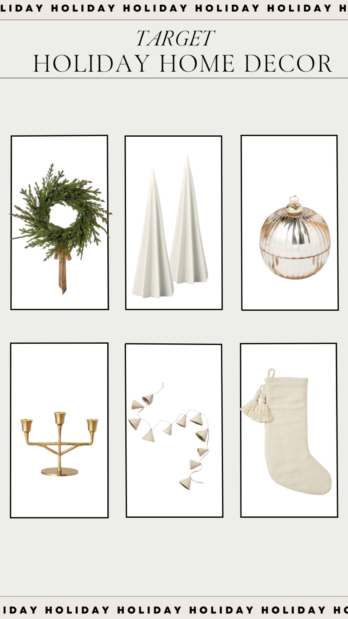 Target holiday decor finds

Neutral holiday decor | holiday home decor affordable 

#LTKhome #LTKSeasonal #LTKHoliday