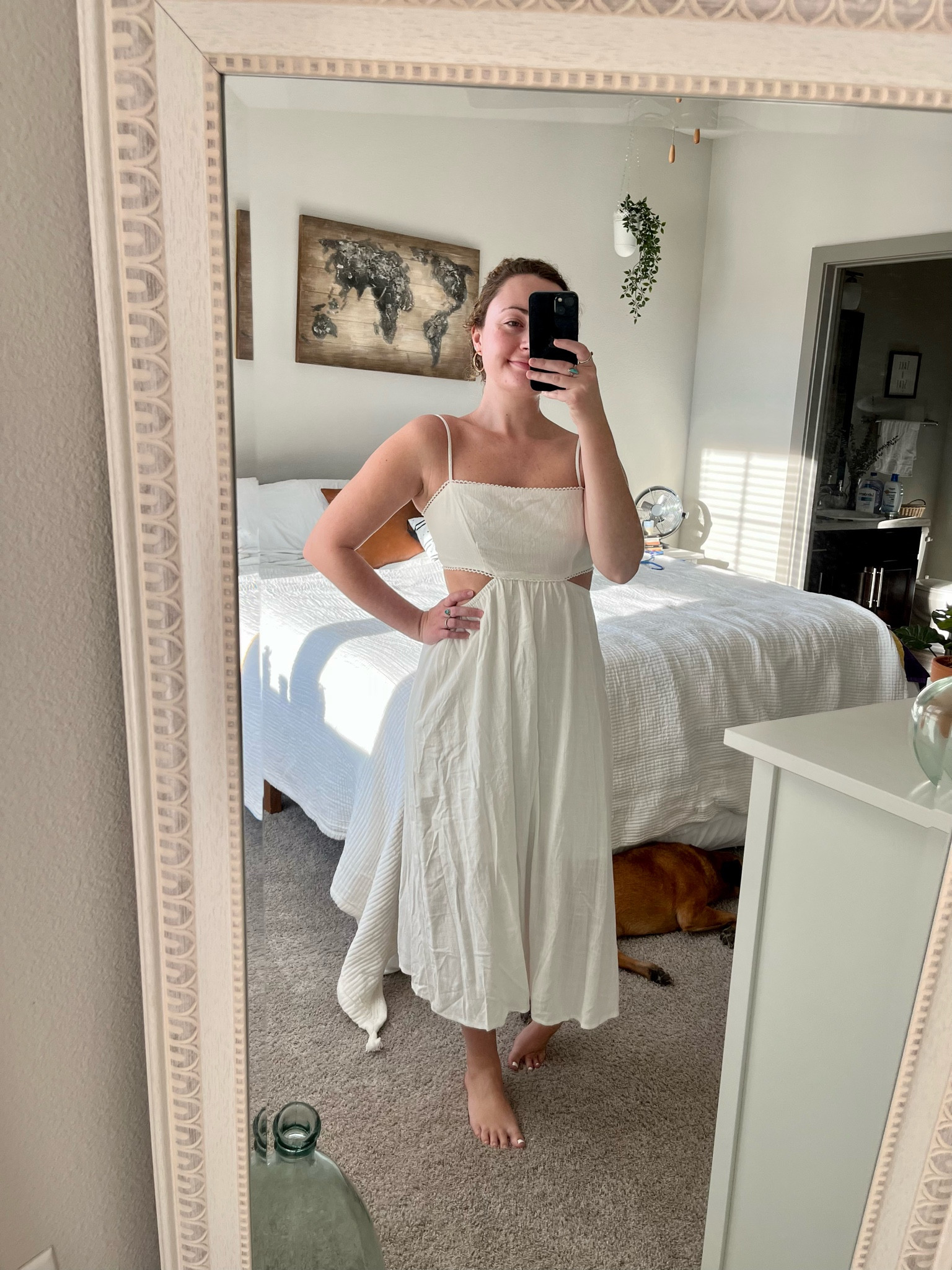 🤍🤍🤍

#whitedress #summer #summeroutfit #outfitinspo #fortunateone #love #midi #mididress #cutout #cutoutdress #sleeveless #sleevelessdress #comfy #comfycasual

#LTKFind #LTKfit #LTKunder100