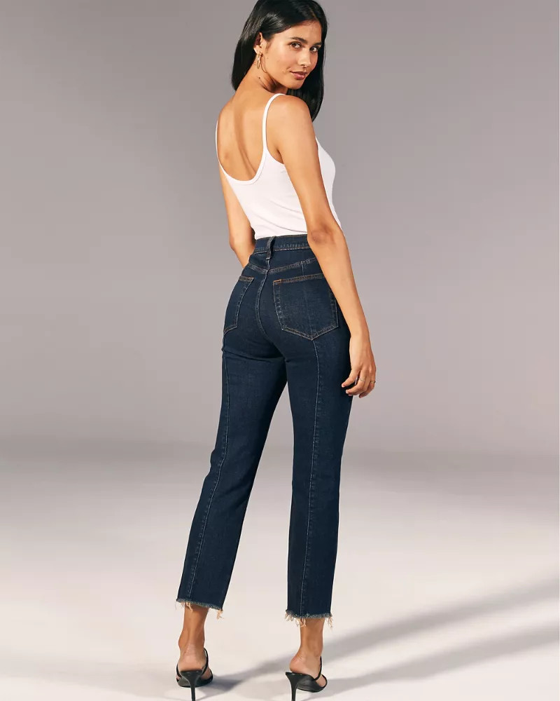 Ultra High Rise Ankle Straight Jeans | Abercrombie & Fitch US & UK