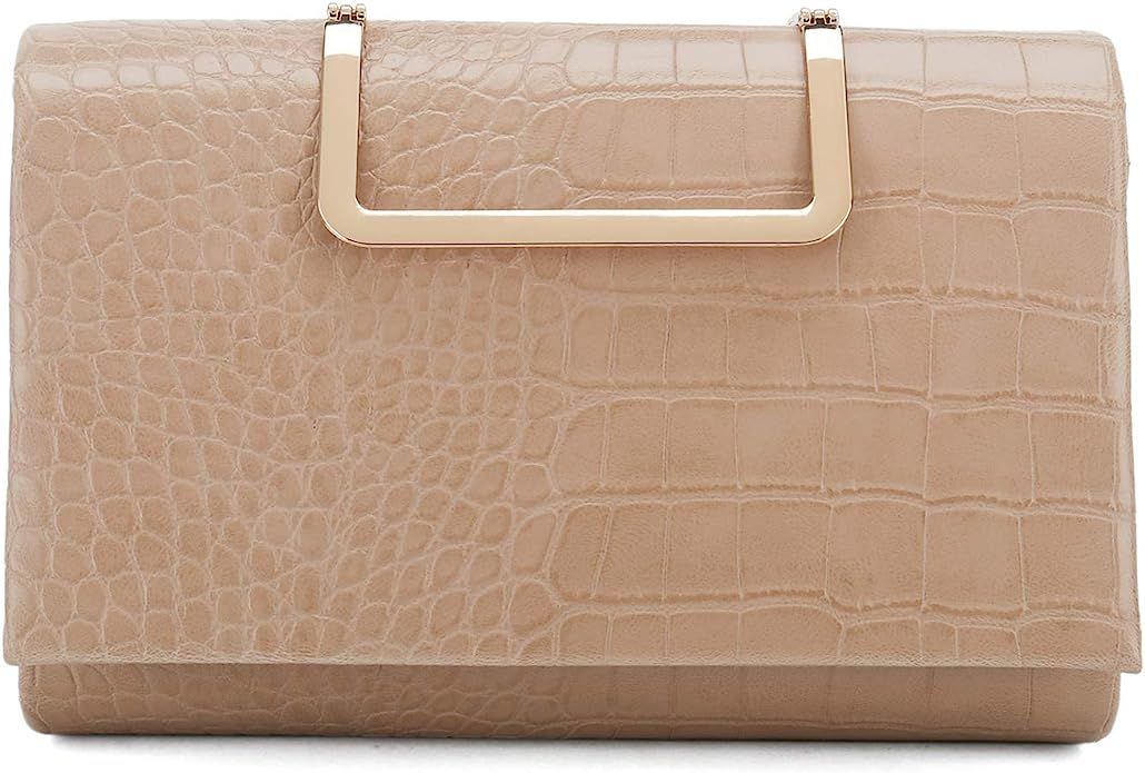CHARMING TAILOR Small Crocodile Print Clutch Bag PU Alligator Handbag Women’s Clutch Purse | Amazon (US)