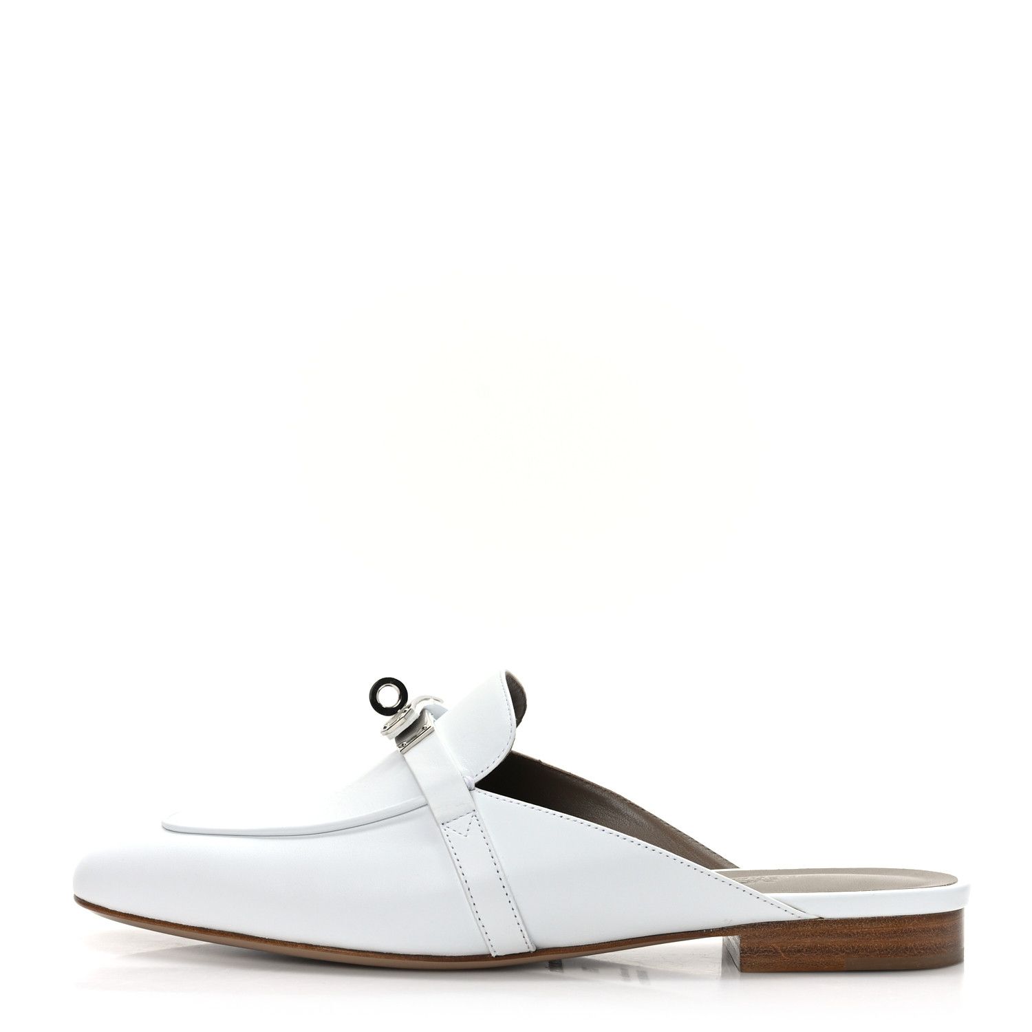 Calfskin Oz Mules 39 White | FASHIONPHILE (US)