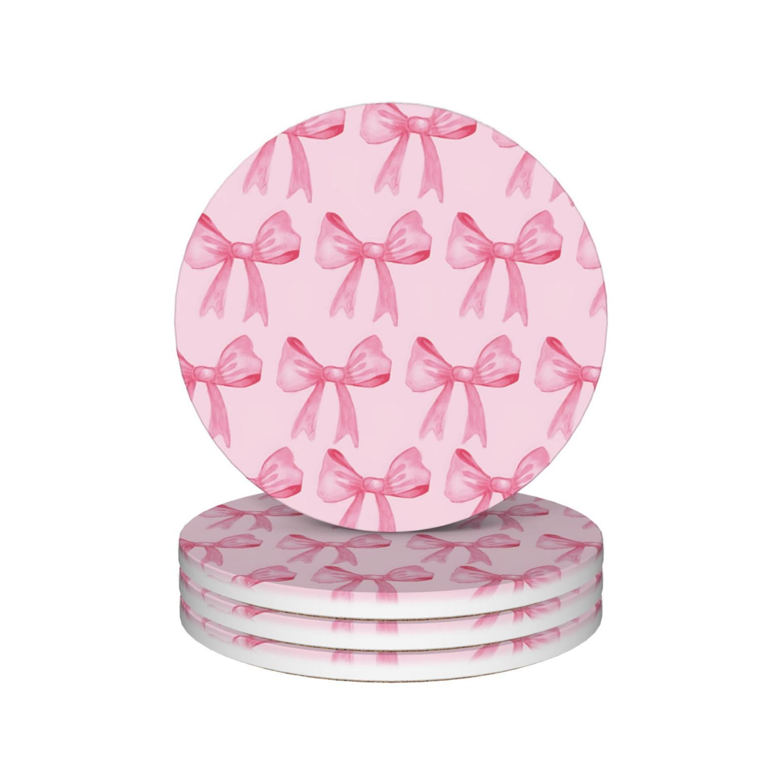 Generic Absorbent Coasters for Drinks, Set of 4 Ceramic Cork Base Coasters Set Decorative 4.1""- ... | Amazon (US)